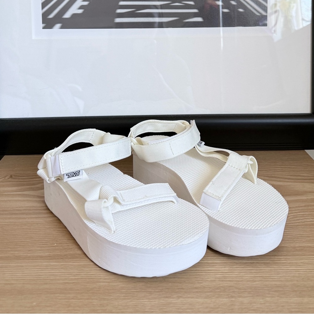 Teva Women's White Platform Sandals - Picture 2 of 3